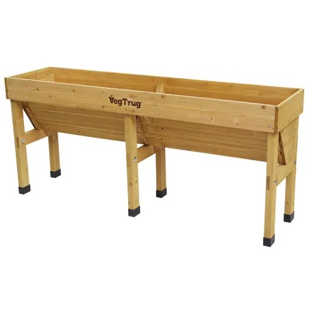 VegTrug Medium Wall Hugger Raised Planter - Natural Wood