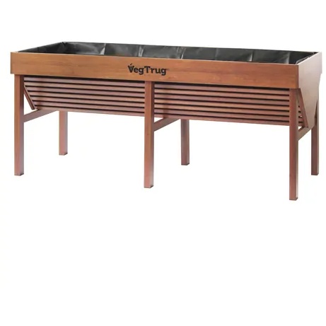 VegTrug Aluminium Raised Planter 1.8m - Teak Wood Effect