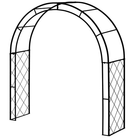 VegTrug Metal Climbing Garden Arch - Black