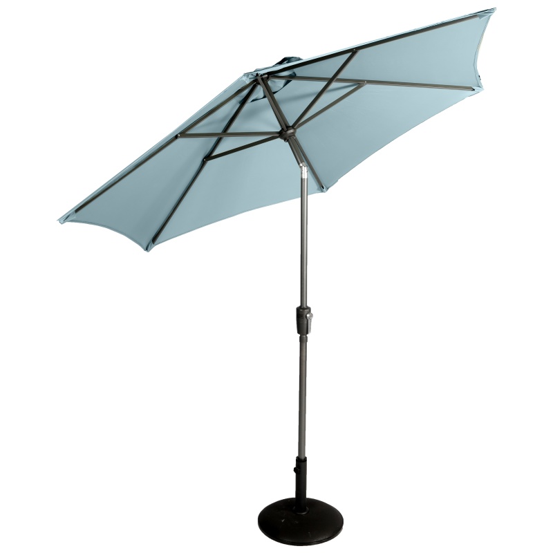 Supremo Riviera 3m Deluxe Crank & Tilt Parasol - Duck Egg