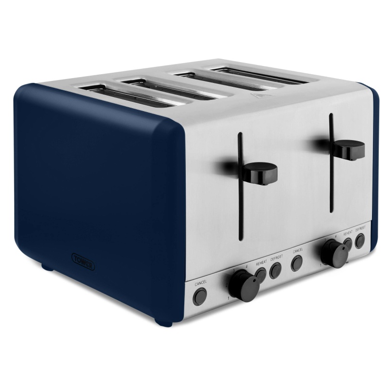 Tower Sera T20086MNB 4 Slice Toaster - Midnight Blue