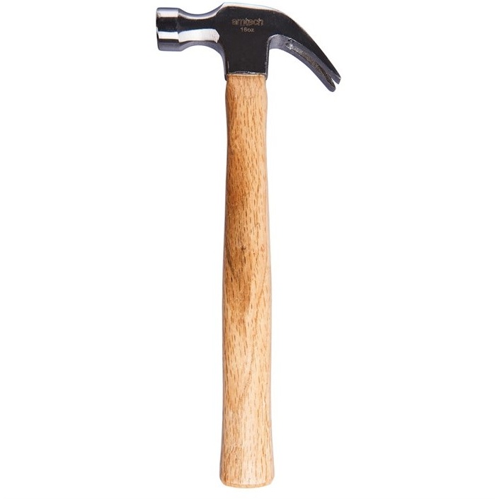 Amtech 16oz (450g) Claw Hammer With Wooden Handle
