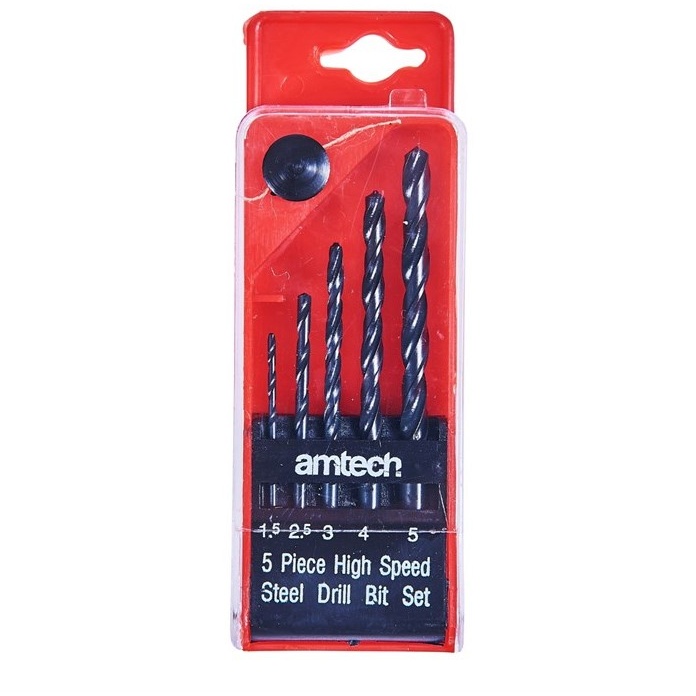 Amtech 5 Piece High Speed Steel (Hss) Drill Set