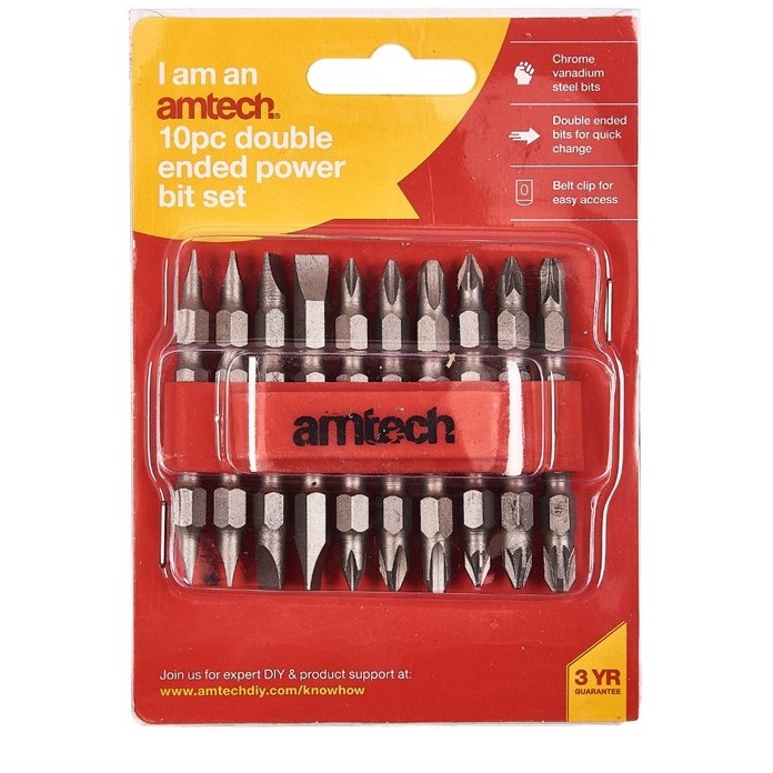 Amtech 10 Piece Double ended Power Bit Set