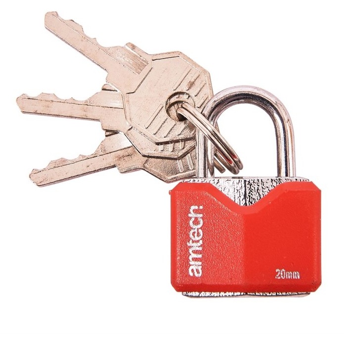 Amtech Rhombic Chrome Plated Iron Padlock