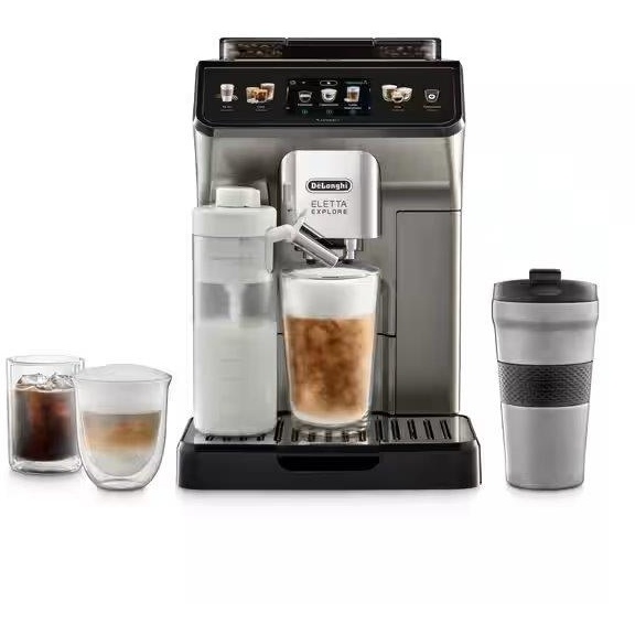 Image of Delonghi ECAM450.86.T Eletta Explore Bean To Cup Automatic Coffee Machine - Titanium