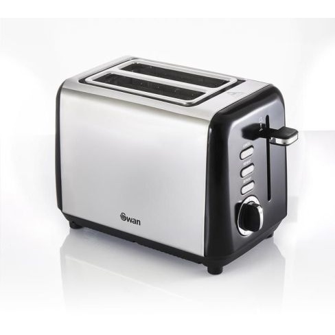 Photos - Toaster SWAN ST14015BN Townhouse 2 Slice  - Stainless Steel / Black In Stai 