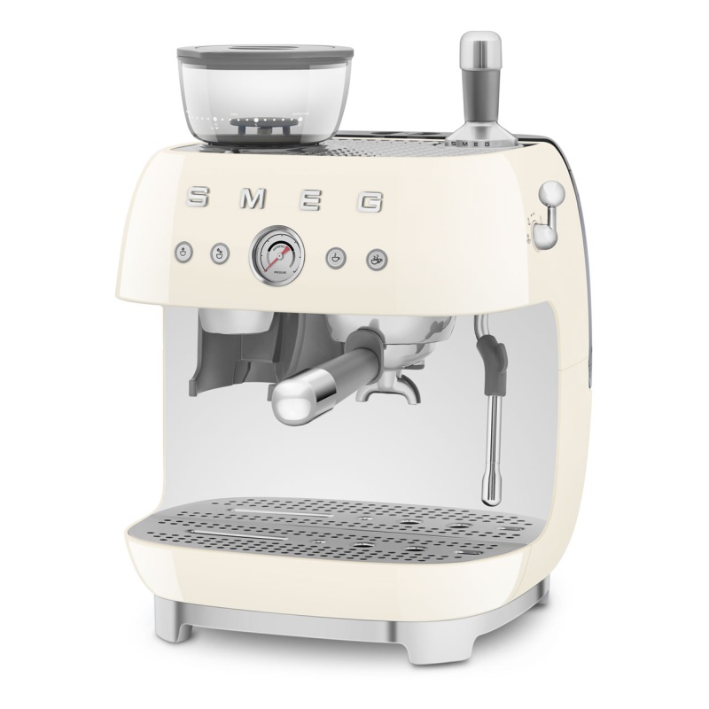 Smeg EGF03CRUK 50S Style Retro EGF03 Bean-To-Cup Espresso Coffee Machine - Cream