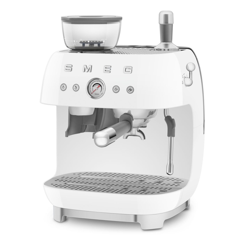 Smeg EGF03WHUK 50S Style Retro EGF03 Bean-To-Cup Espresso Coffee Machine - White