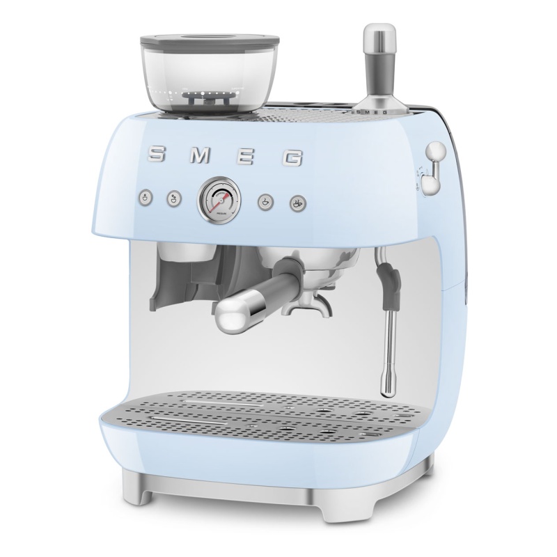 Smeg EGF03Pbuk 50S Style Retro EGF03 Bean-To-Cup Espresso Coffee Machine - Pastel Blue
