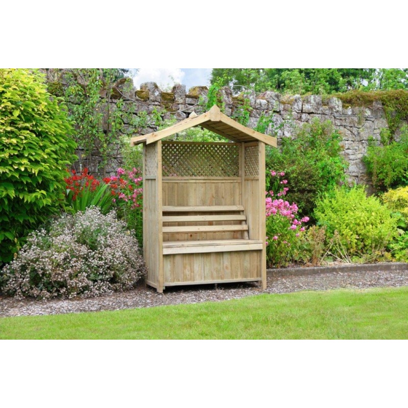 Zest Garden Dorset Wooden Arbour & Storage Box