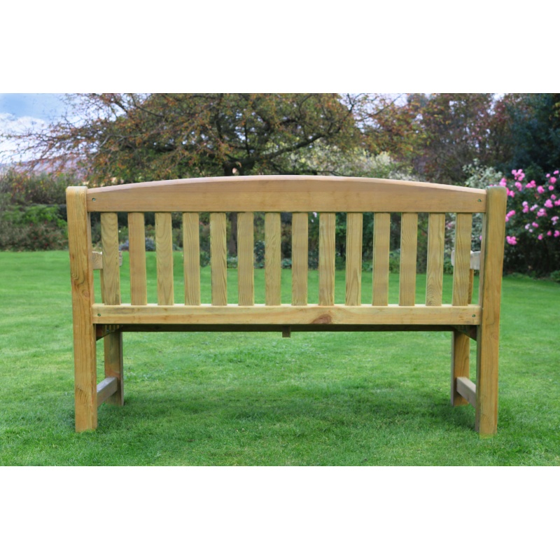 Zest Garden Emily 5ft 3 Seater Wooden Bench Downtown