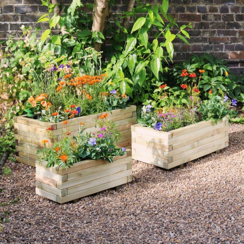 Zest Garden Gresford Wooden Planter Set