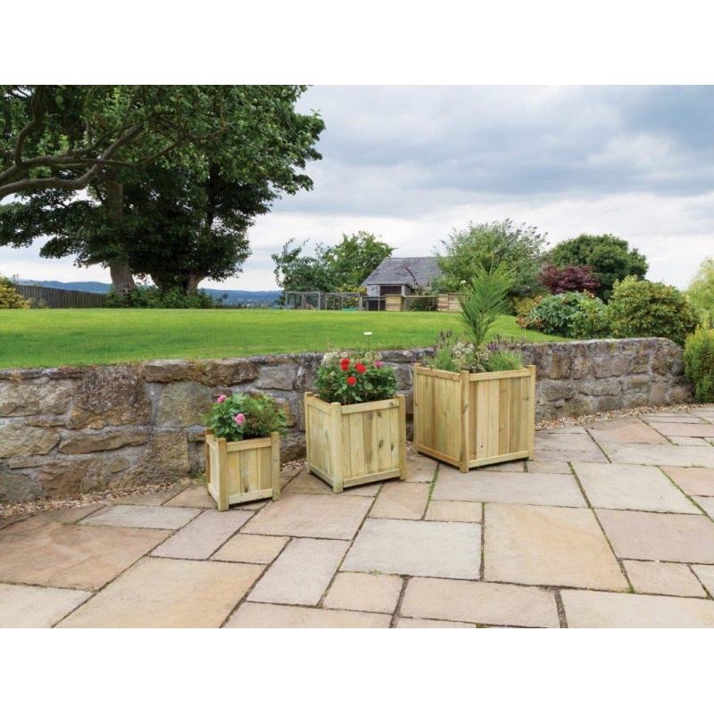 Zest Garden Holywell Wooden Planter Set