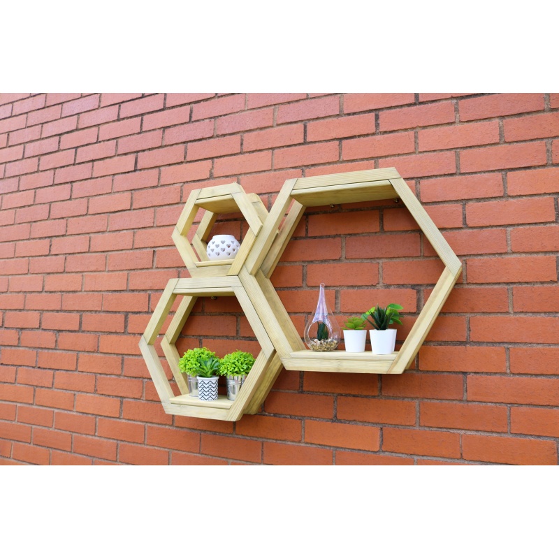 Zest Garden Honeycomb Shelf - Set Of 3