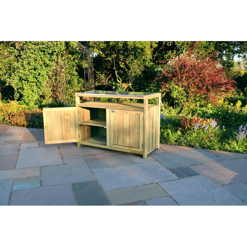 Zest Garden Terazza Wooden Outdoor Kitchen - Double Unit