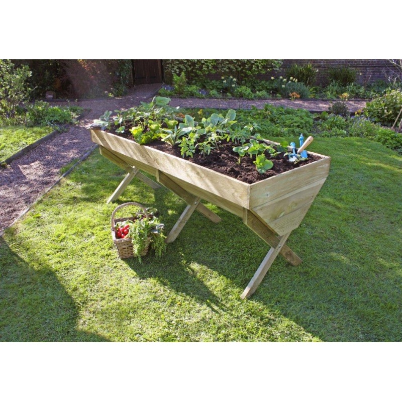 Zest Garden Wooden Veg Bed - 2m