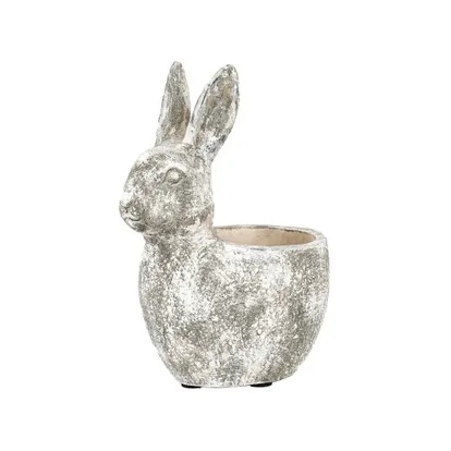 Bunny Small Pot - Distressed White