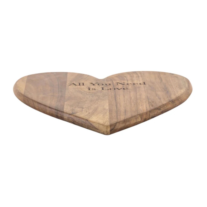 Emotive Heart Large Chopping Board - Natural