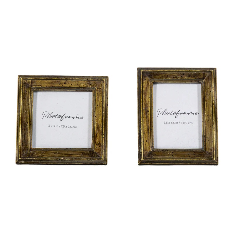 Exbury Set of 2 Mini Photo Frames - Bronze