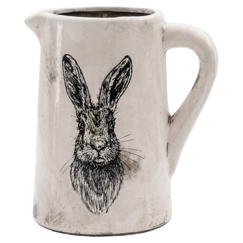 Downtown Hare Medium Pitcher Vase - Distressed