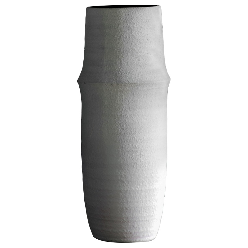 Downtown Larson Medium Terracotta Vase - White