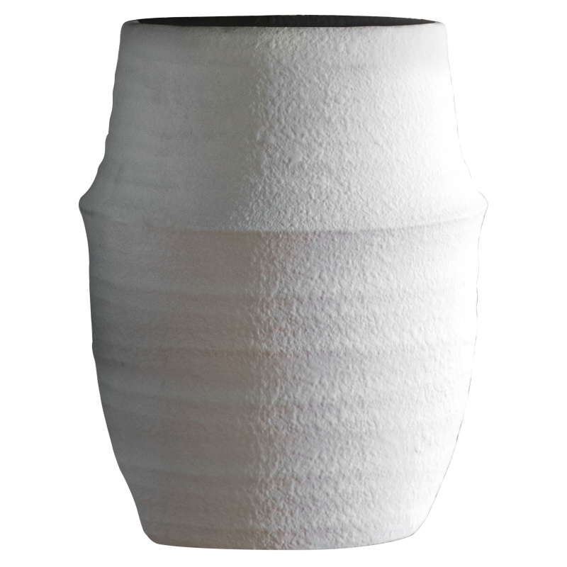 Downtown Larson Large Terracotta Vase - White