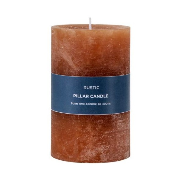 Rustic Pillar Candle - Amber