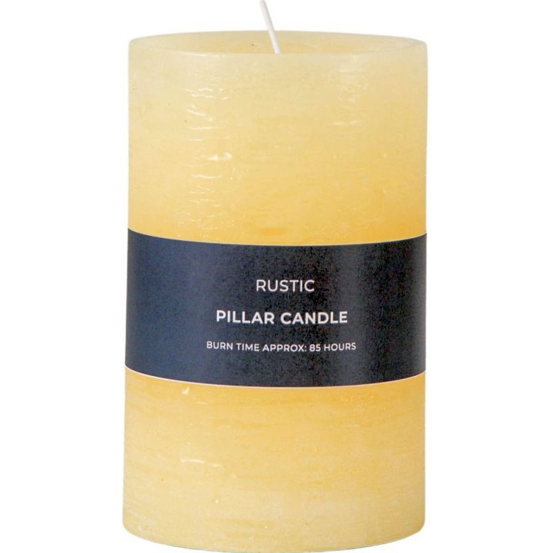 Rustic Pillar Candle - Ivory