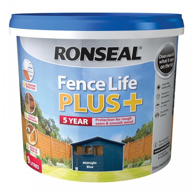 Ronseal Fence Life Plus 5L - Midnight Blue