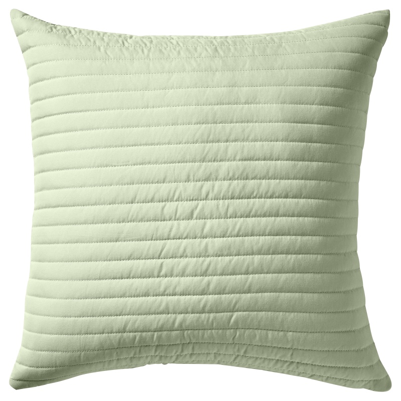 Bianca Quilted Lines Filled Cushion 55cm - Sage