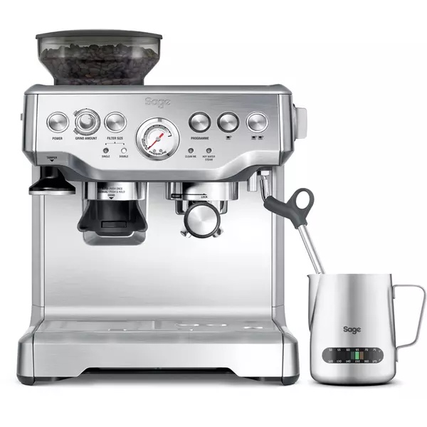 Sage Black Bes875 The Barista Express Coffee Machine - Stainless Steel