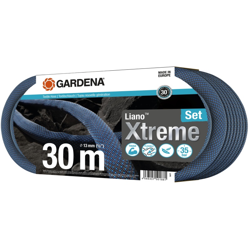 Gardena Gardena Textile Hose Set Liano Xtreme 13mm - 30m