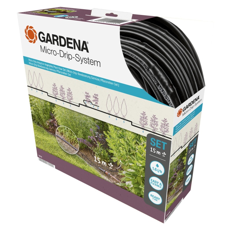 Gardena Gardena Micro-Drip Starter Set Planted Rows S - 15m