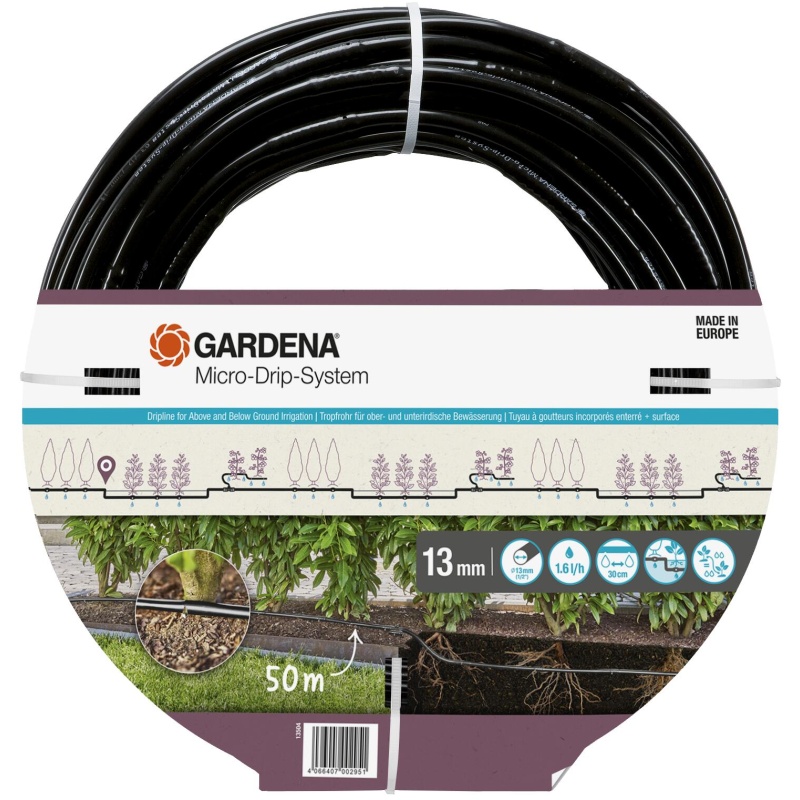 Gardena Gardena Micro-Drip Irrigation Line for Bushes/Hedges - 50m