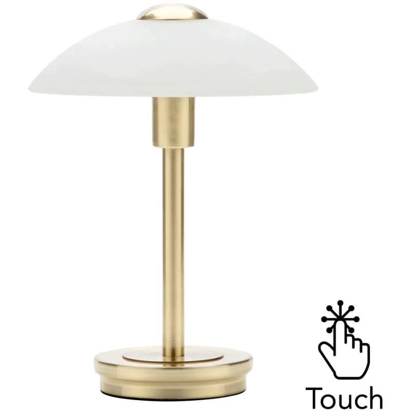 Bhs Light Archie Touch Sensitive Lamp - Satin Brass/Alabaster