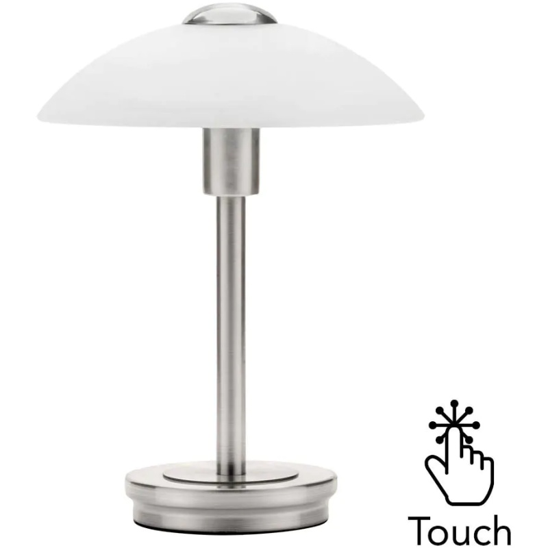 Bhs Light Archie Touch Sensitive Lamp - Satin Nickel/Alabaster
