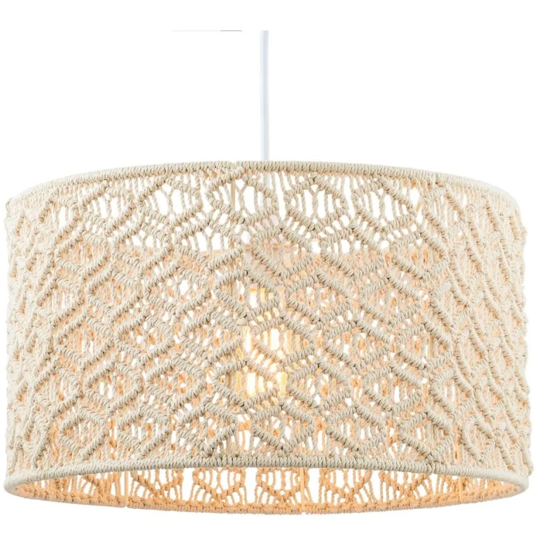 BHS BHS Macrame Easy Fit Large Light Shade 47cm - Ivory