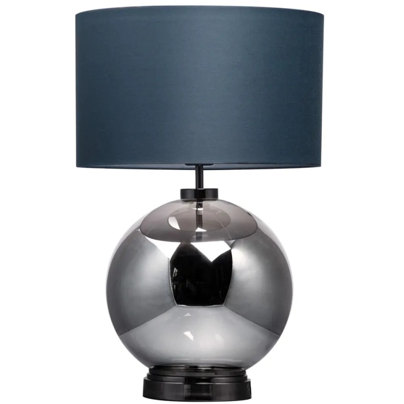 Bhs Black/Grey Metro Large Glass Table Lamp - Nickel