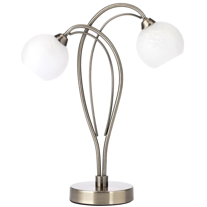 Bhs Soni Table Lamp - Antique Brass/Alabaster