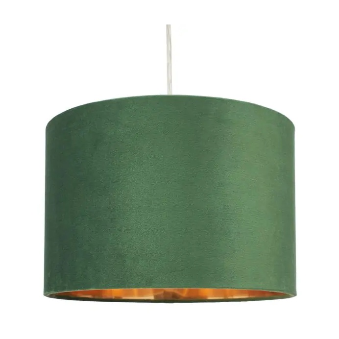 Bhs Light Velvet Easy Fit Shade 30Cm - Emerald