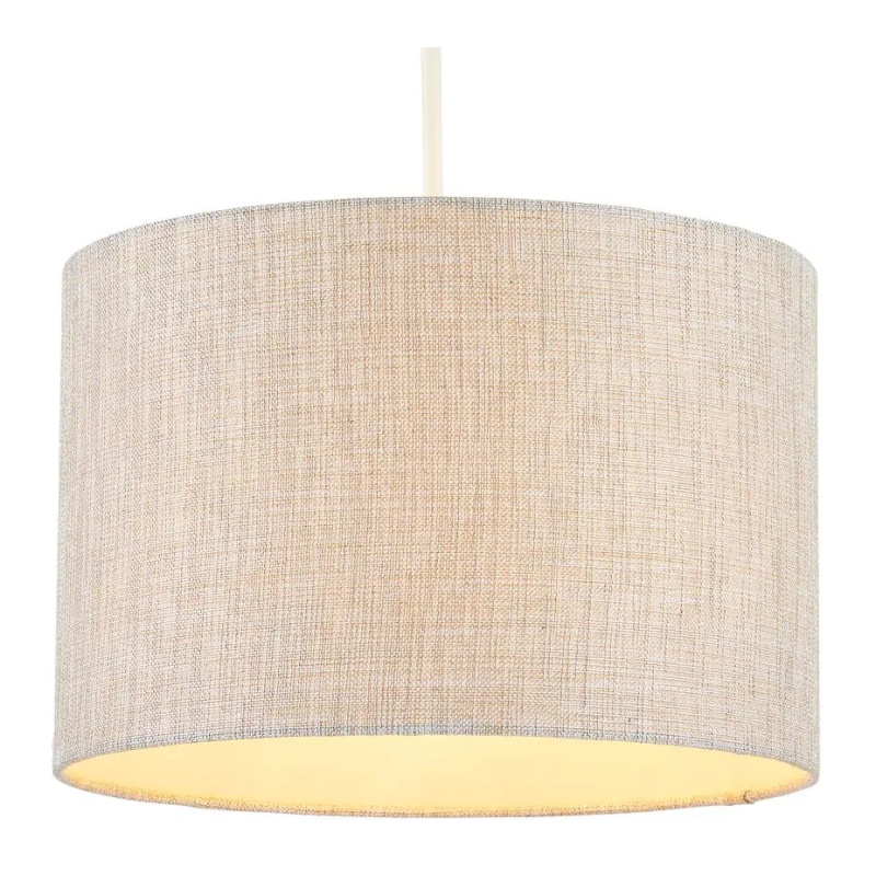 Bhs Light Metallic Linen Easy Fit Shade 30Cm - Natural