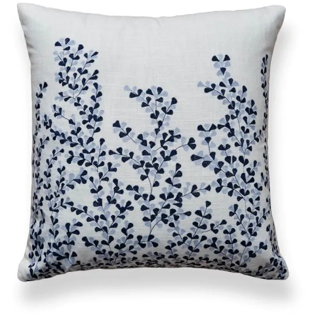 BHS Floral Embroidery Cushion 50cm - Navy