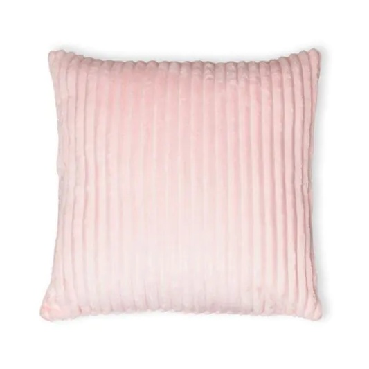BHS Ribbon Velour Cushion 45cm - Blush