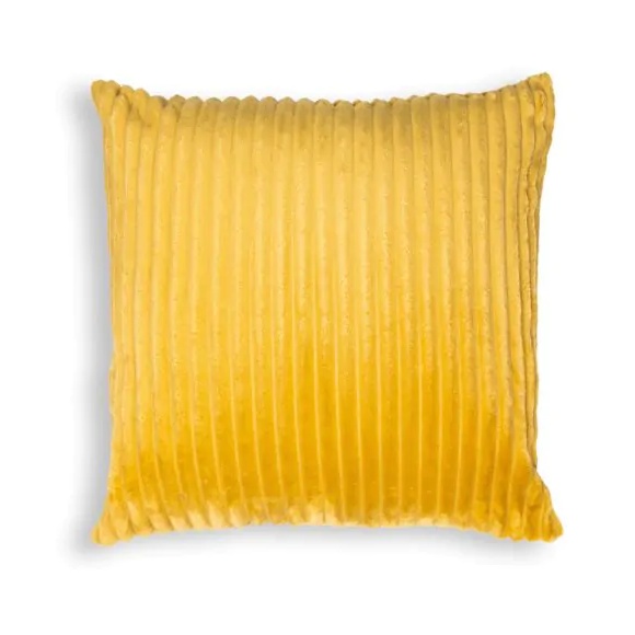 BHS Ribbon Velour Cushion 45cm - Ochre