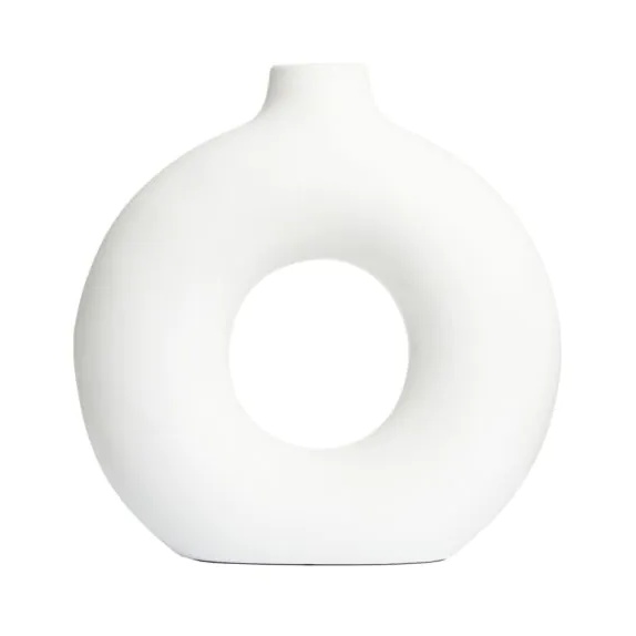 BHS Holey Ceramic Vase - White
