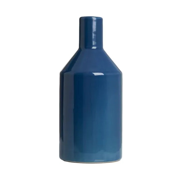 Bhs Blue Bottle Ceramic Vase