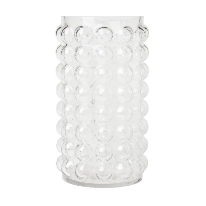 BHS Medium Bobble Glass Vase - Clear