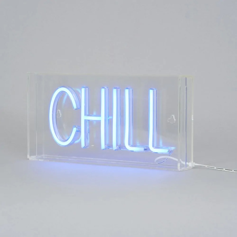Bhs Light/Blue Glow Led Chill Neon Box