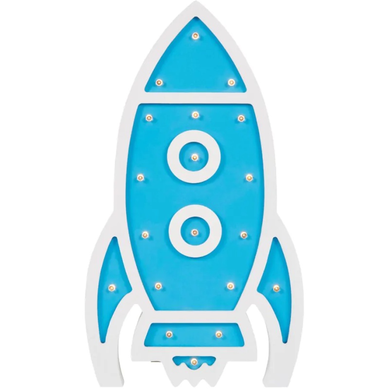 Bhs Light Glow Wooden Rocket Table - Navy